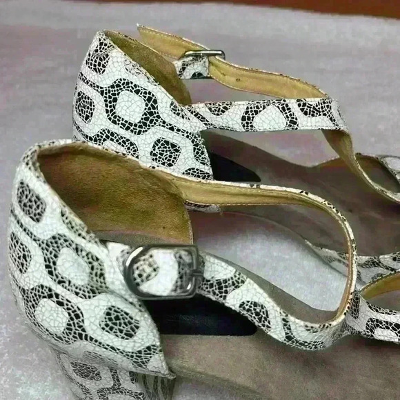 Audley Funky Multicolor Unique Sandal Chunky Block Heel Artsy Women’s Sz 40 - Picture 4 of 9